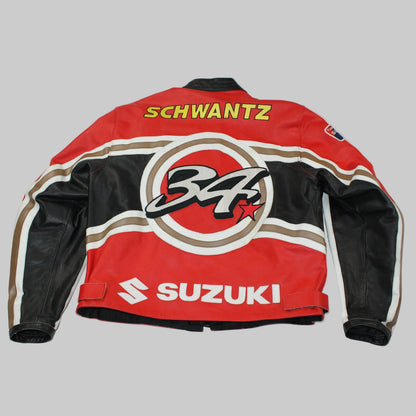 veste en cuir moto SUZUKI Kevin Schwantz