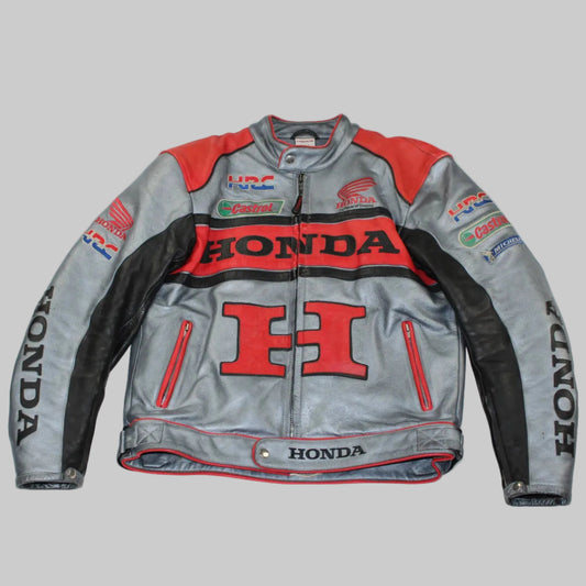 Veste en cuir moto Honda
