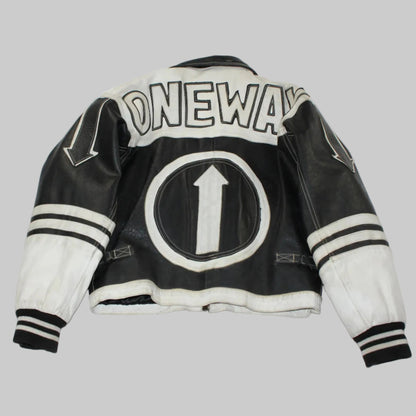 veste en cuir attache fireman