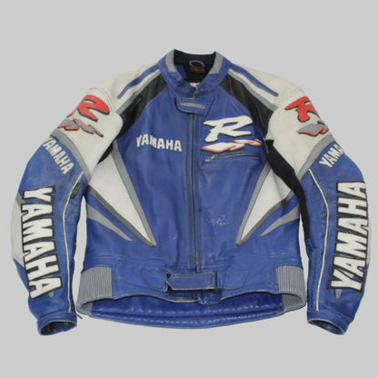Veste de moto en cuir Yamaha Série YZF R