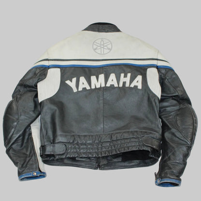Veste en cuir moto Yamaha