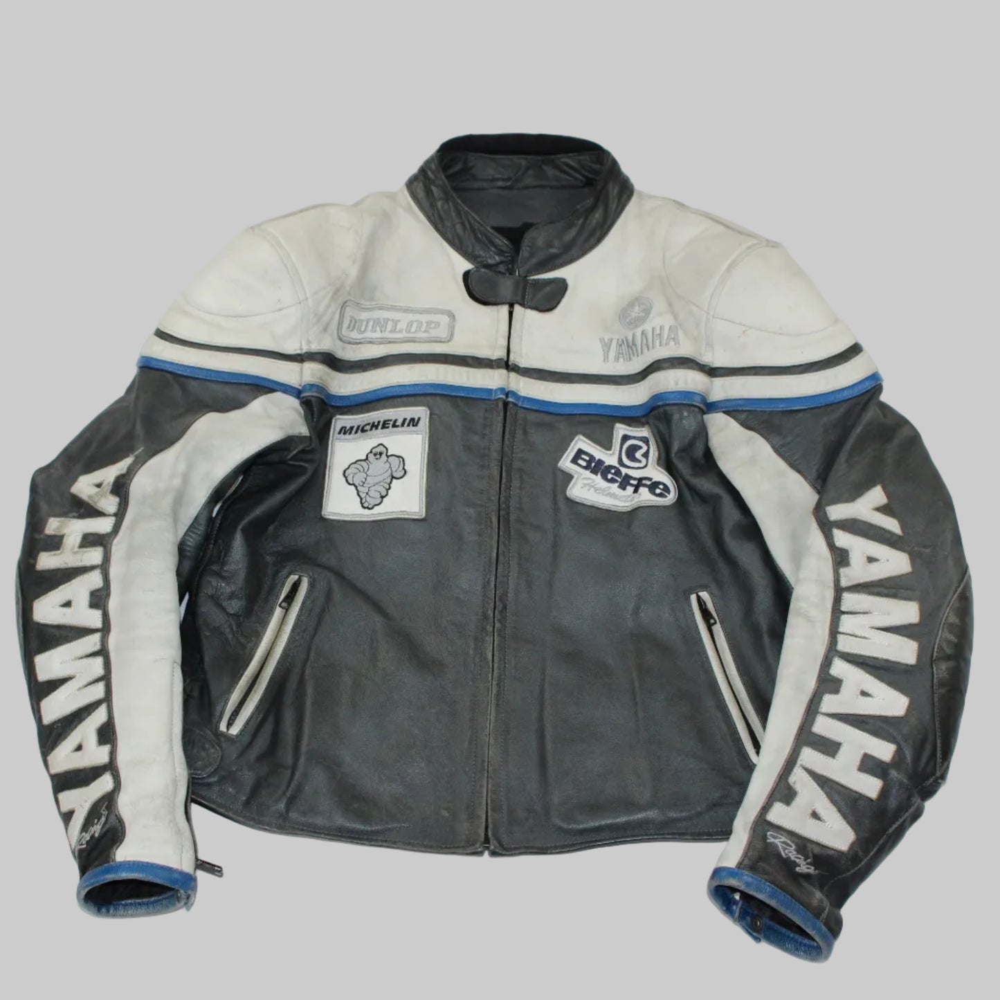 Veste en cuir moto Yamaha