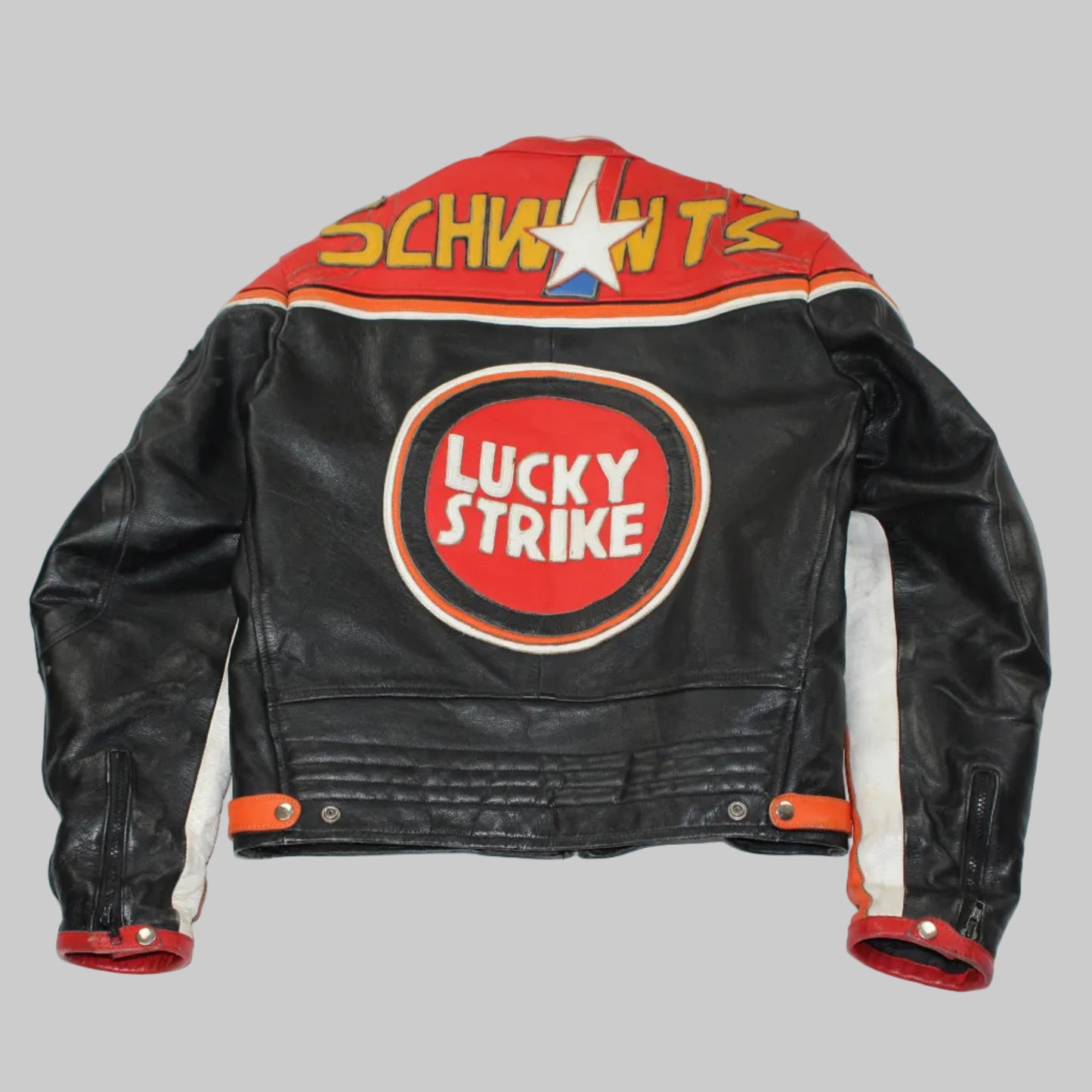 Veste de moto en cuir Suzuki Lucky Strike Replica Schwantz 1993