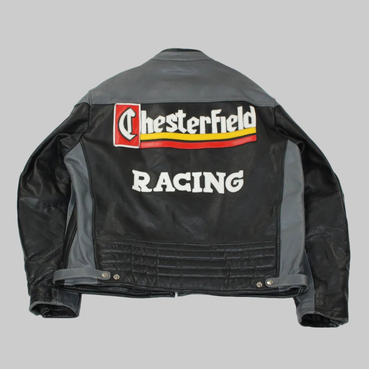 Veste en cuire de moto chesterfield