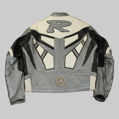 Veste de moto en cuir Yamaha série R