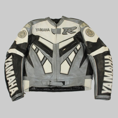 Veste de moto en cuir Yamaha série R