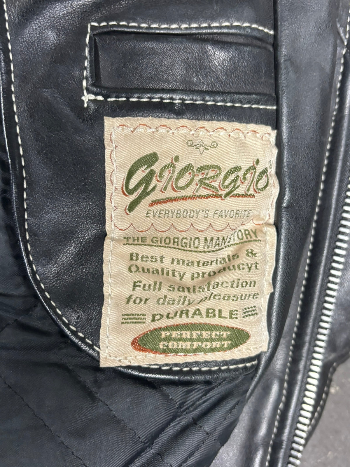 Veste en cuir giorgio