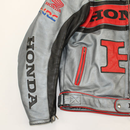 Veste en cuir moto Honda