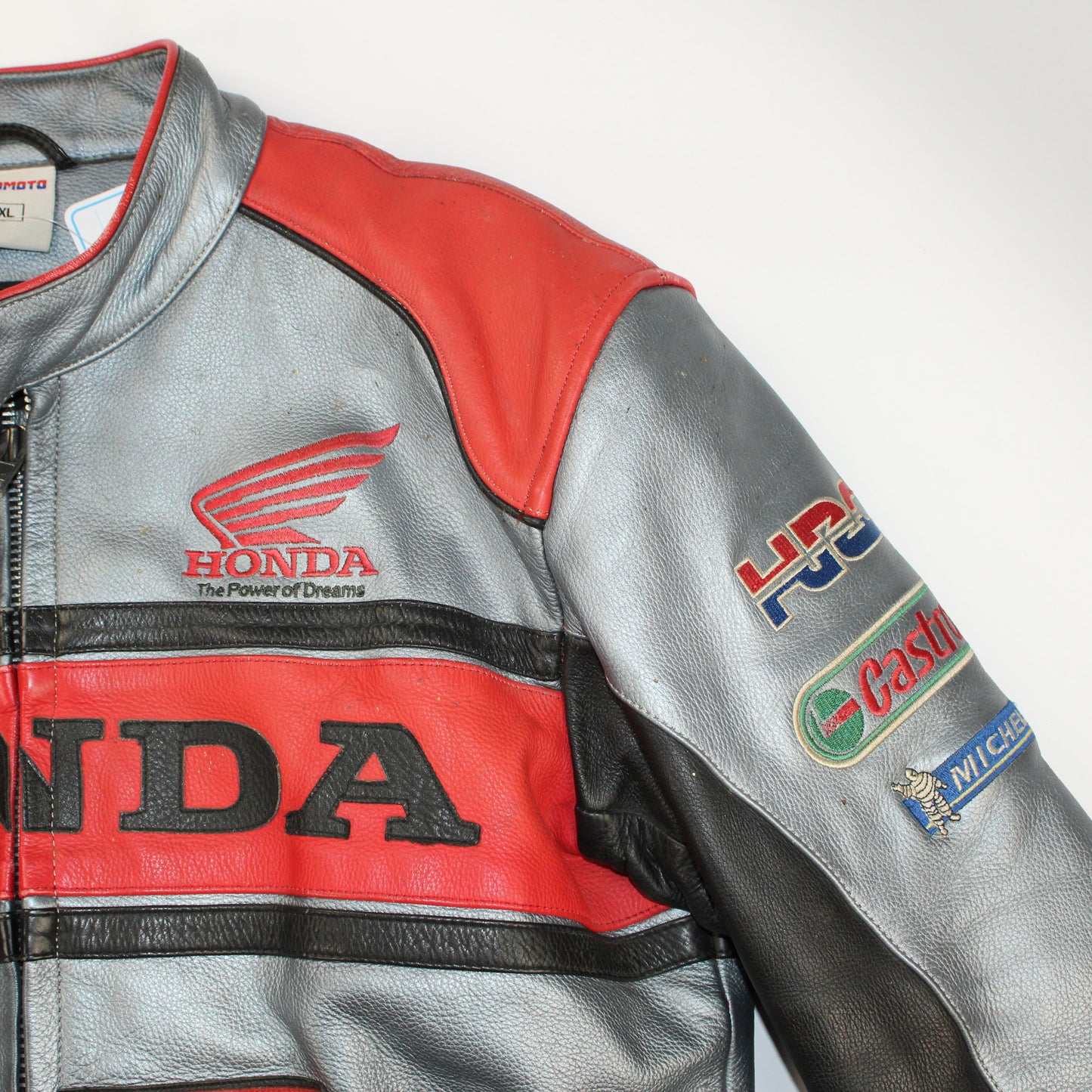 Veste en cuir moto Honda