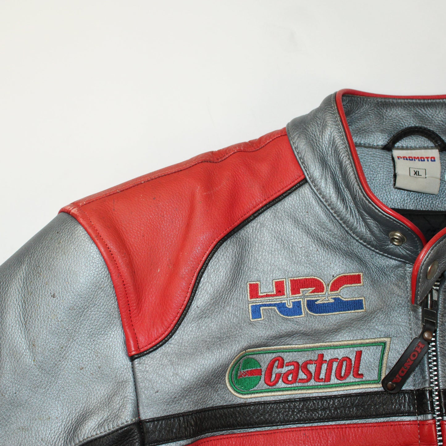 Veste en cuir moto Honda