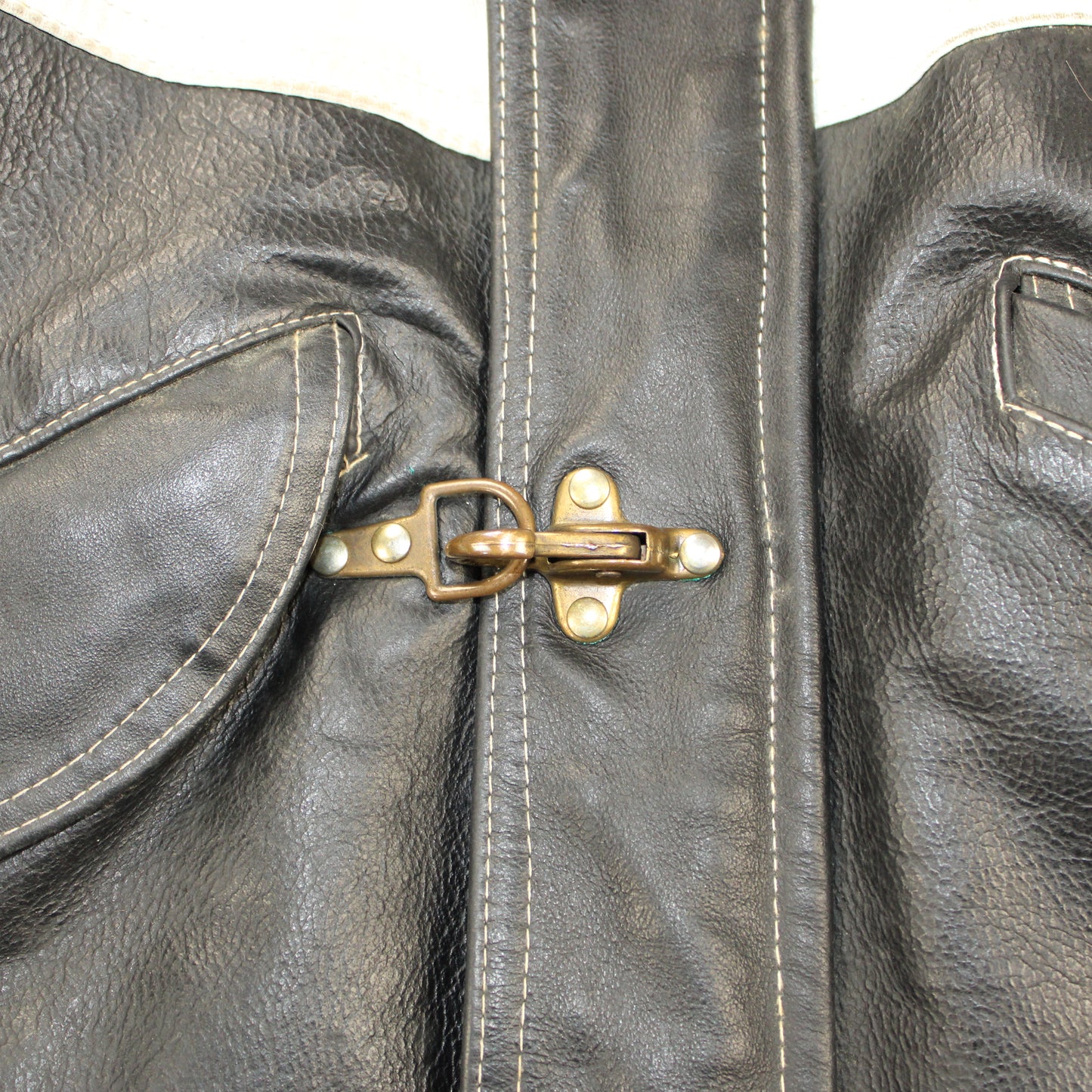 veste en cuir attache fireman