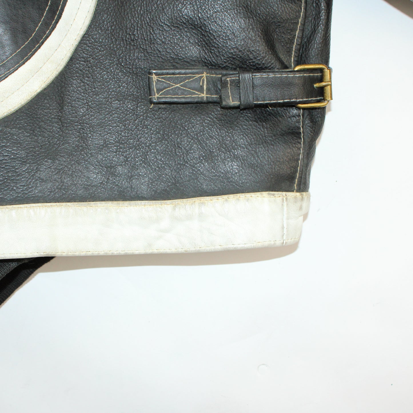 veste en cuir attache fireman