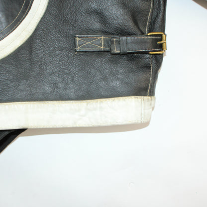 veste en cuir attache fireman