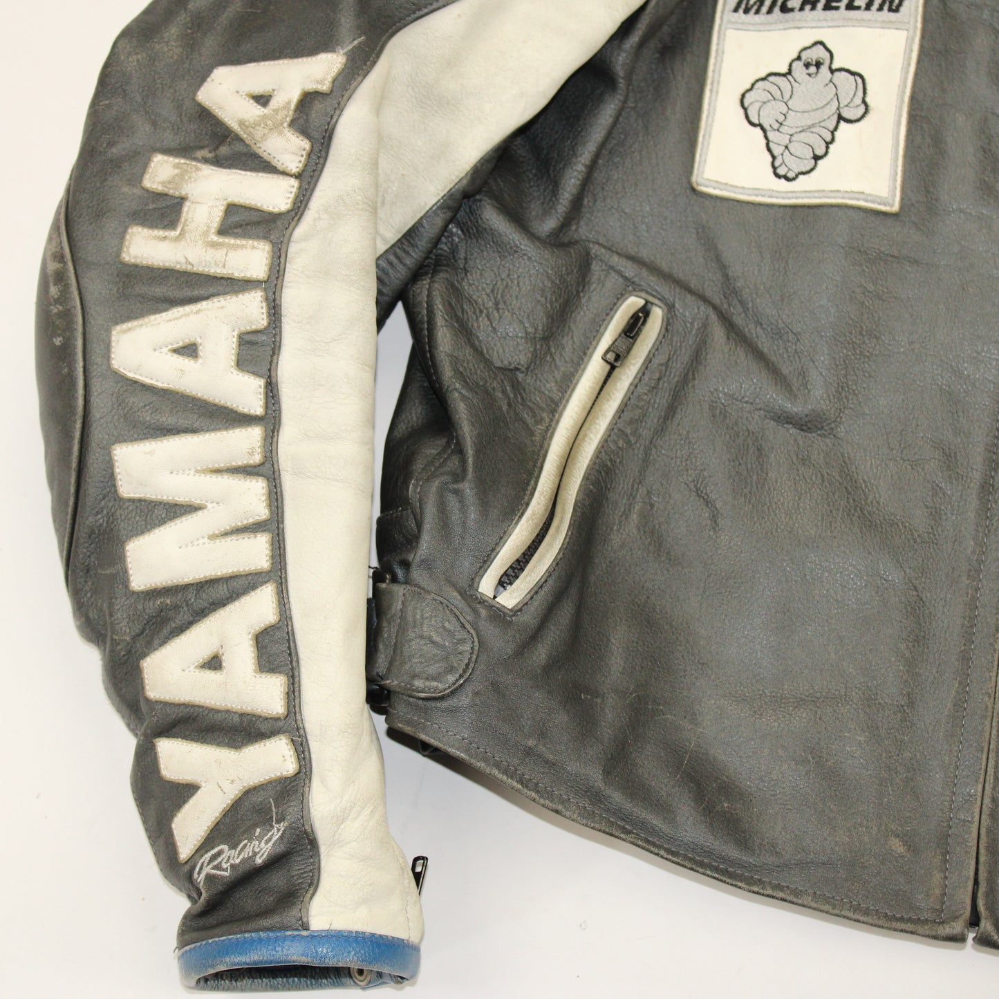 Veste en cuir moto Yamaha