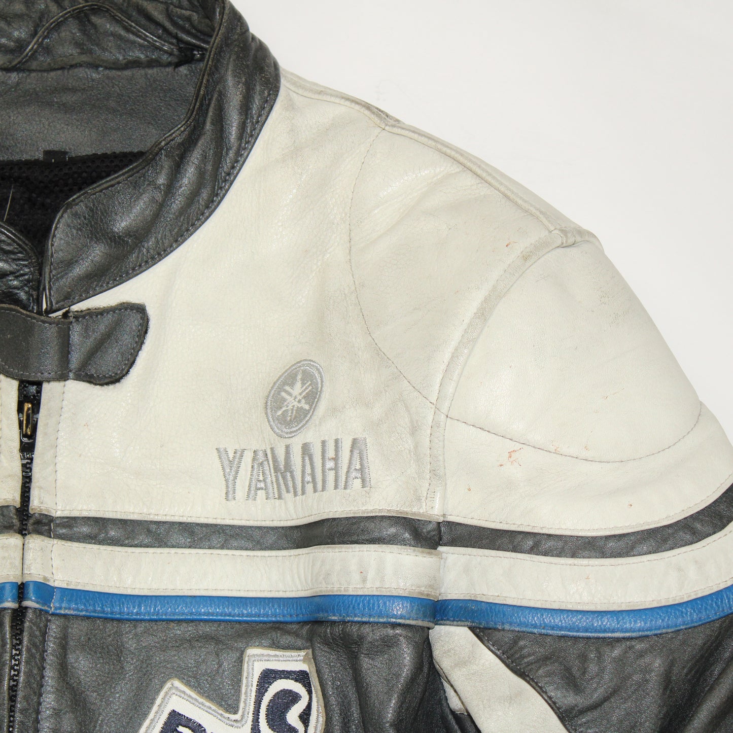 Veste en cuir moto Yamaha