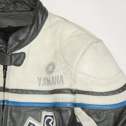 Veste en cuir moto Yamaha