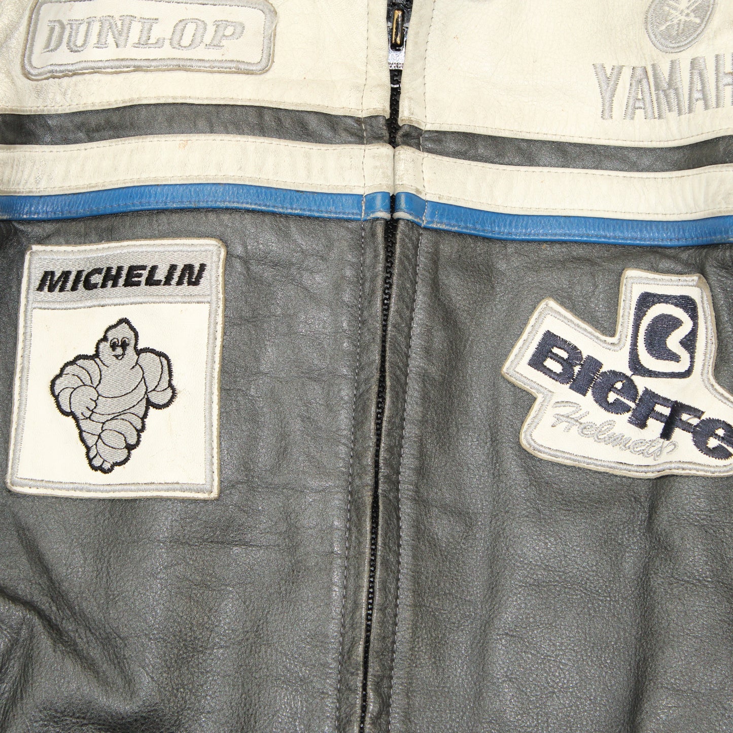 Veste en cuir moto Yamaha