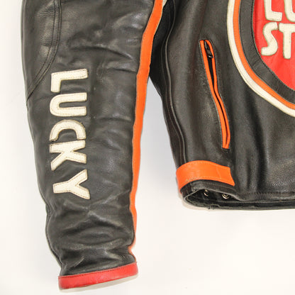 Veste de moto en cuir Suzuki Lucky Strike Replica Schwantz 1993