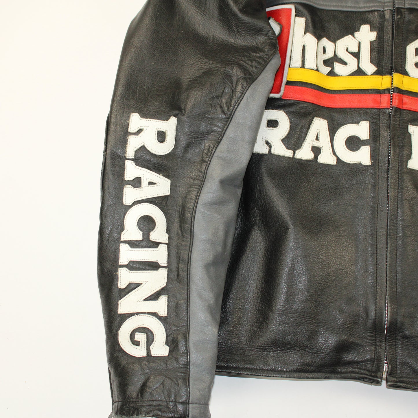 Veste en cuire de moto chesterfield