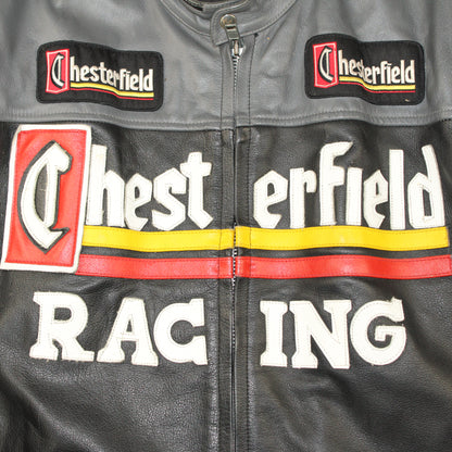 Veste en cuire de moto chesterfield