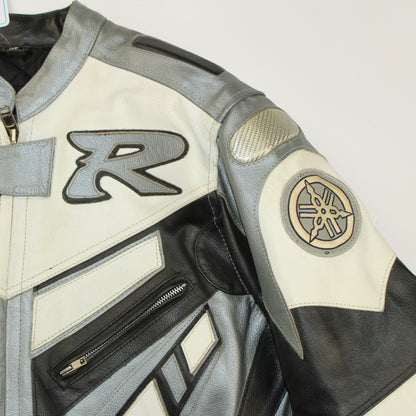 Veste de moto en cuir Yamaha série R