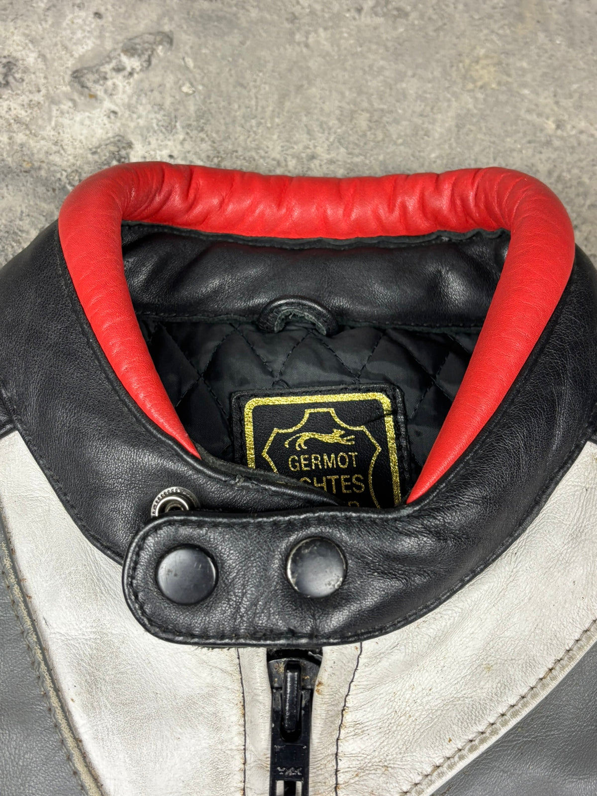 Veste vintage en cuir de moto