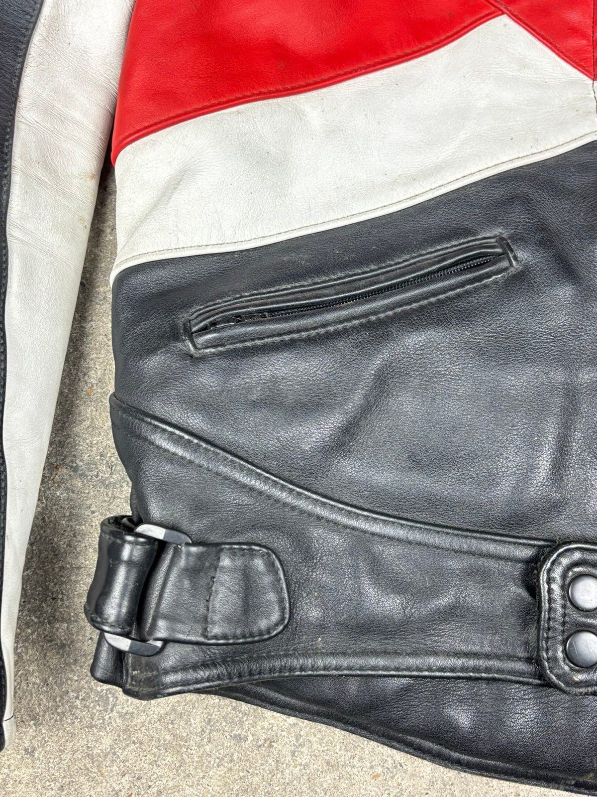 Veste vintage en cuir de moto