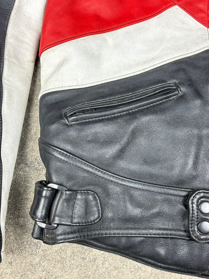 Veste vintage en cuir de moto