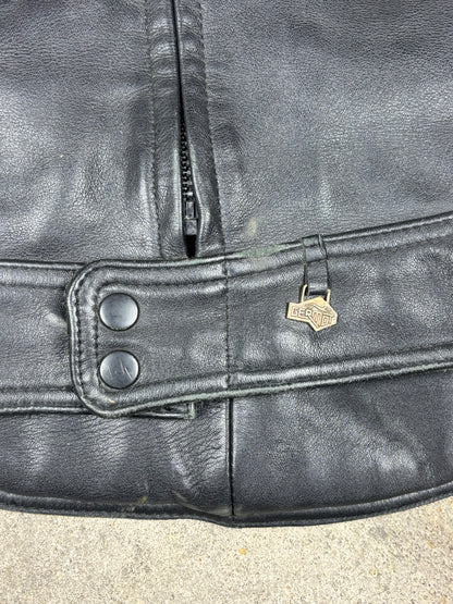 Veste vintage en cuir de moto