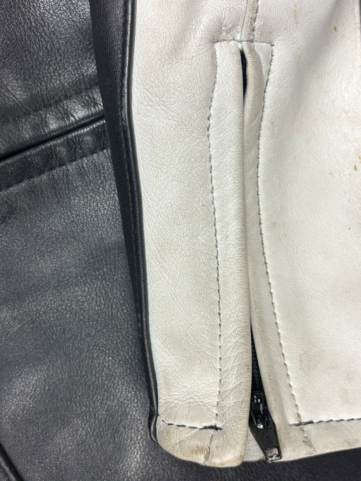 Veste vintage en cuir de moto