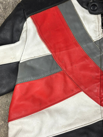 Veste vintage en cuir de moto