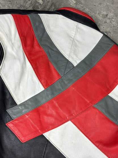 Veste vintage en cuir de moto
