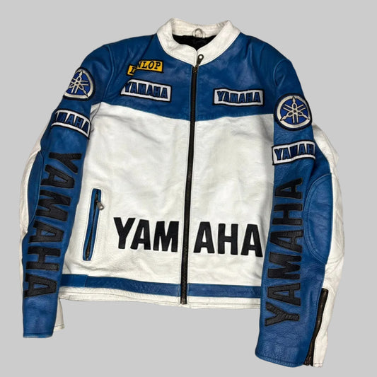 Veste de moto en cuir Yamaha