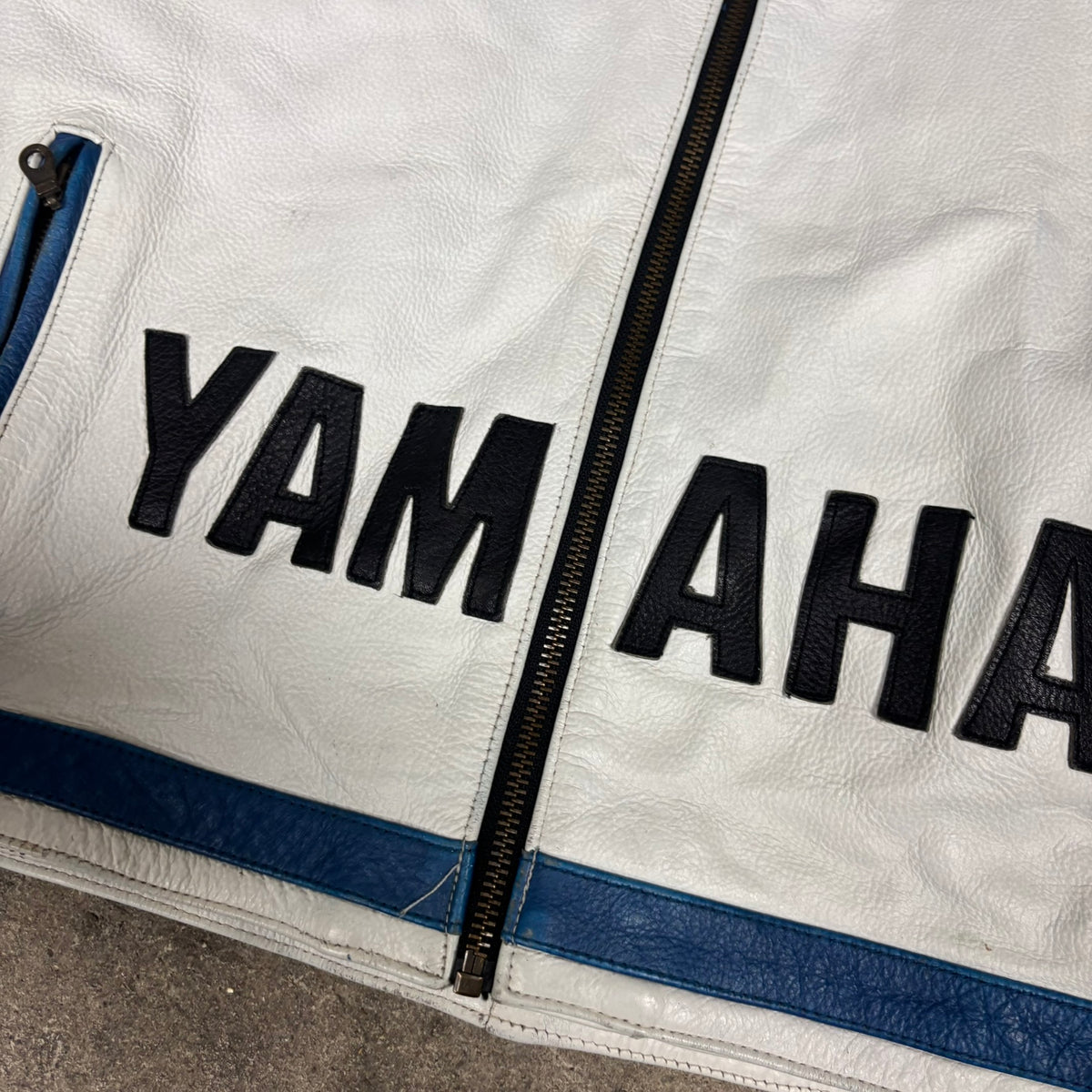Veste de moto en cuir Yamaha