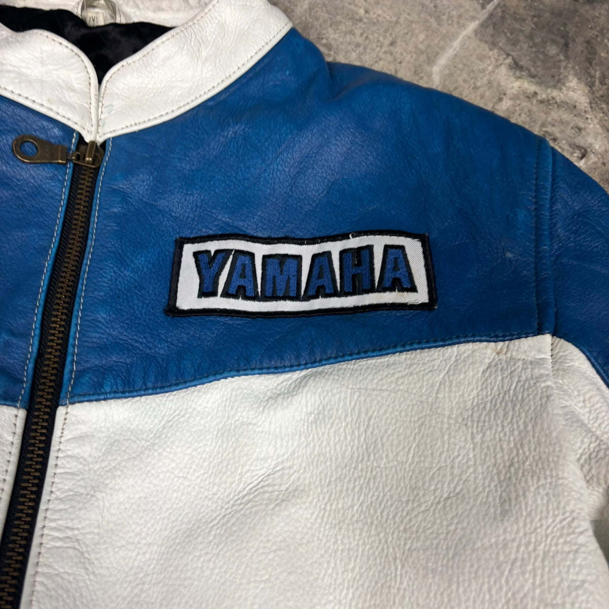 Veste de moto en cuir Yamaha