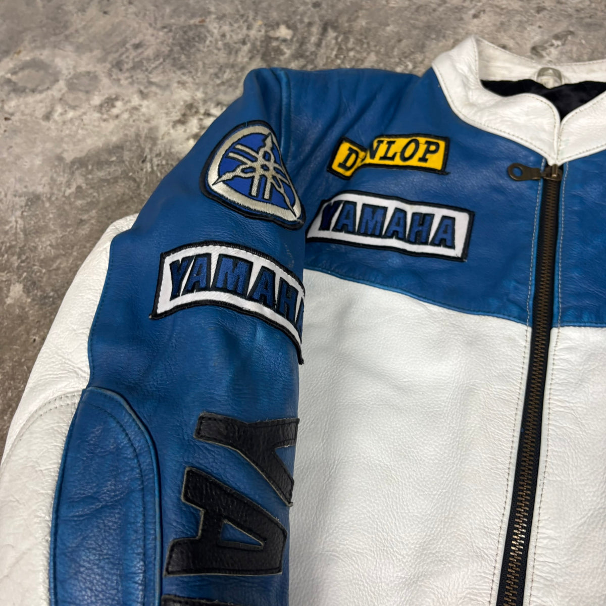 Veste de moto en cuir Yamaha