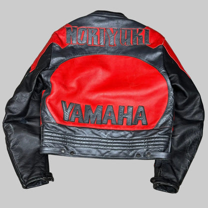 Veste de moto en Cuir yamaha Noriyuki Haga