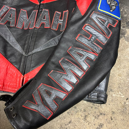 Veste de moto en Cuir yamaha Noriyuki Haga