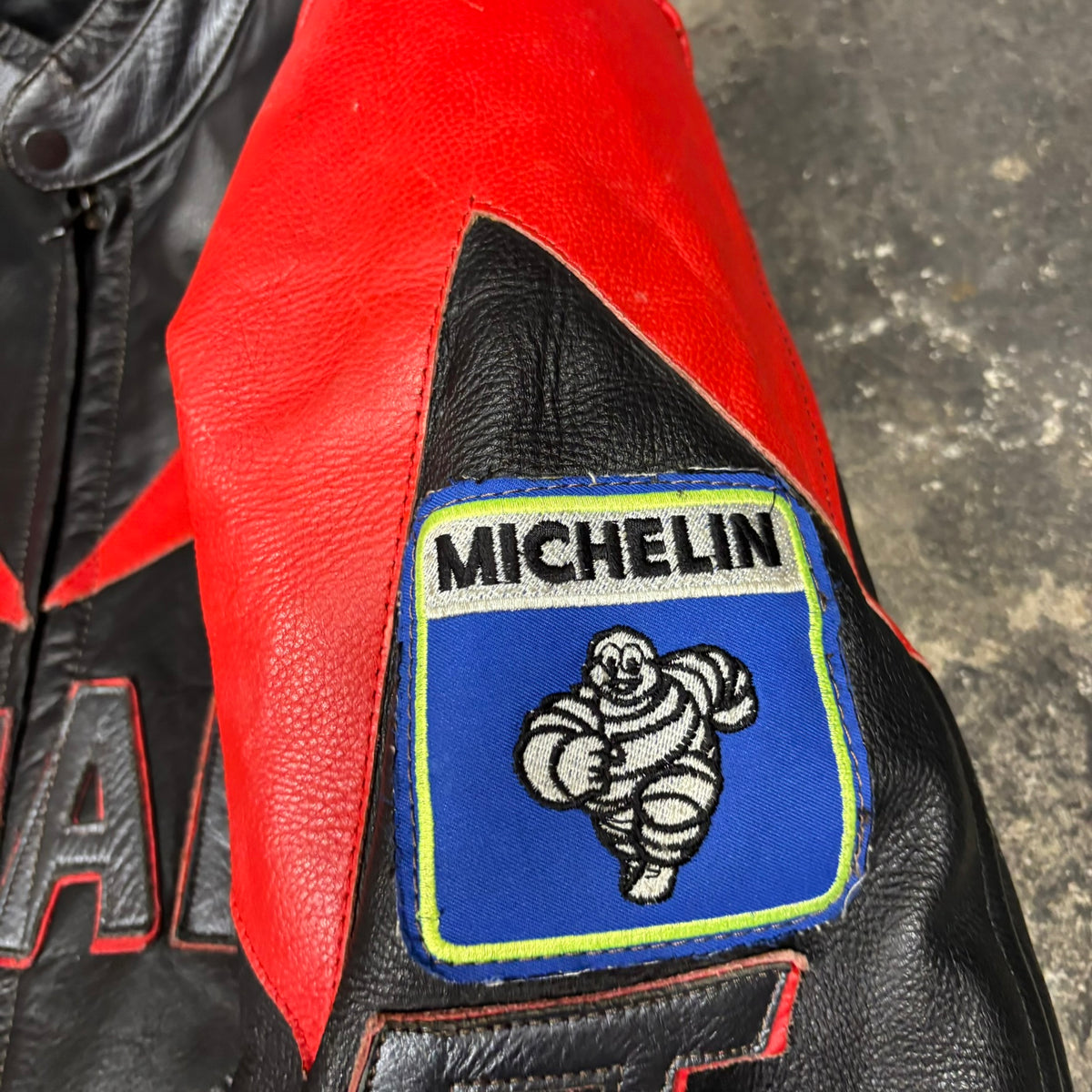 Veste de moto en Cuir yamaha Noriyuki Haga