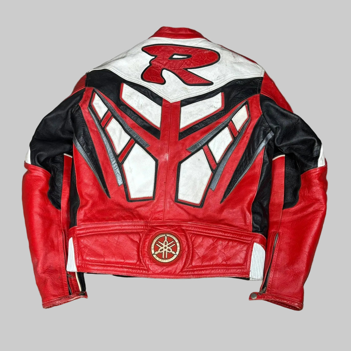 Veste de mot en cuir Yamaha série R 90s