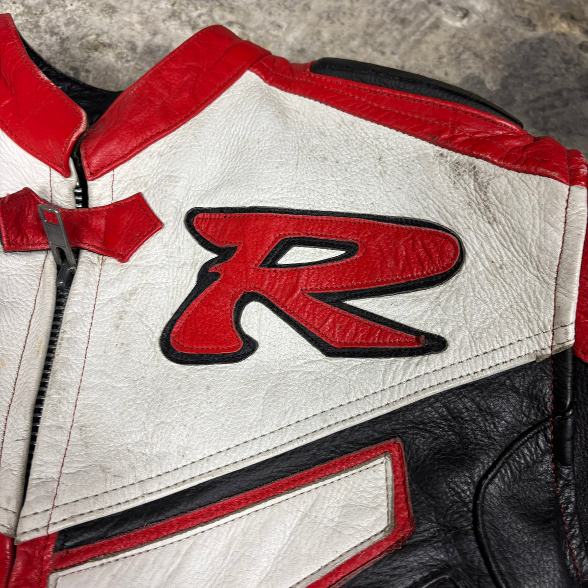 Veste de mot en cuir Yamaha série R 90s