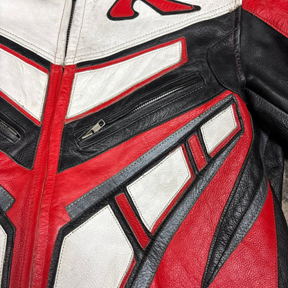 Veste de mot en cuir Yamaha série R 90s