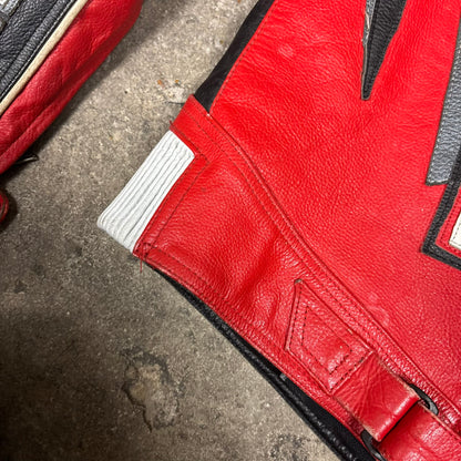 Veste de mot en cuir Yamaha série R 90s
