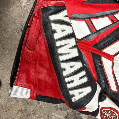 Veste de mot en cuir Yamaha série R 90s