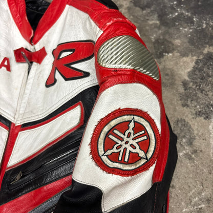 Veste de mot en cuir Yamaha série R 90s