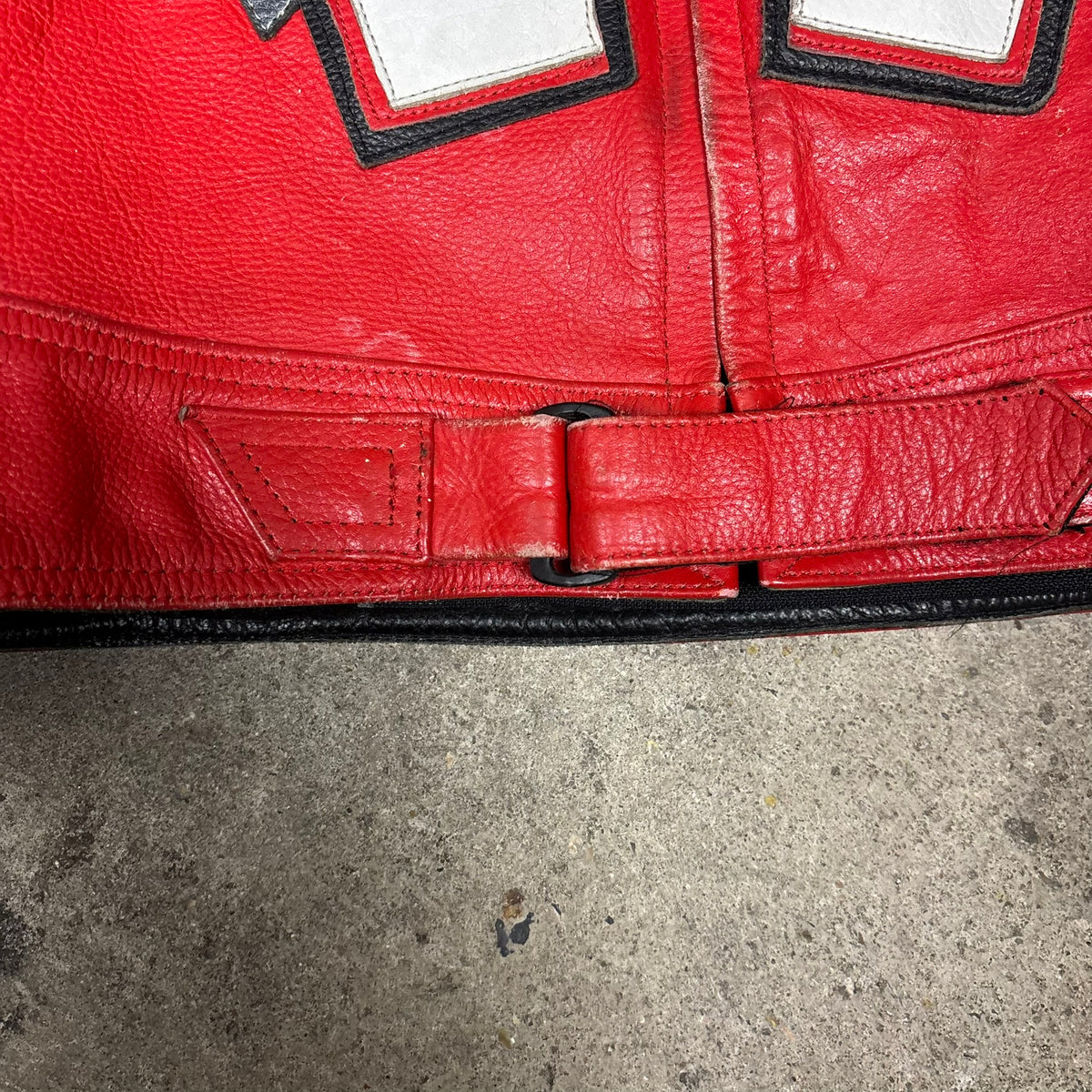 Veste de mot en cuir Yamaha série R 90s