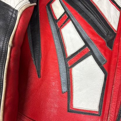 Veste de mot en cuir Yamaha série R 90s
