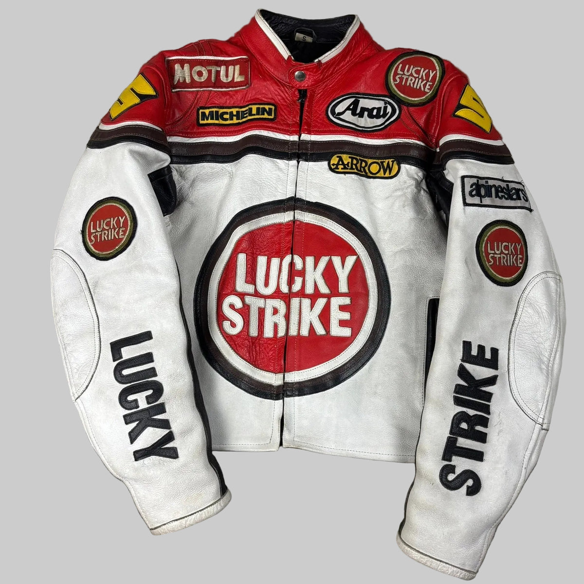 Veste en cuir Lucki Strike Kevin Scwantz 1993