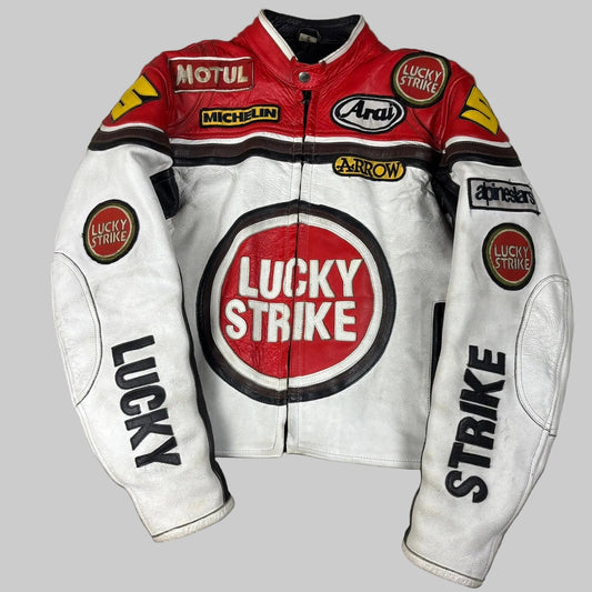 Veste en cuir Lucki Strike Kevin Scwantz 1993