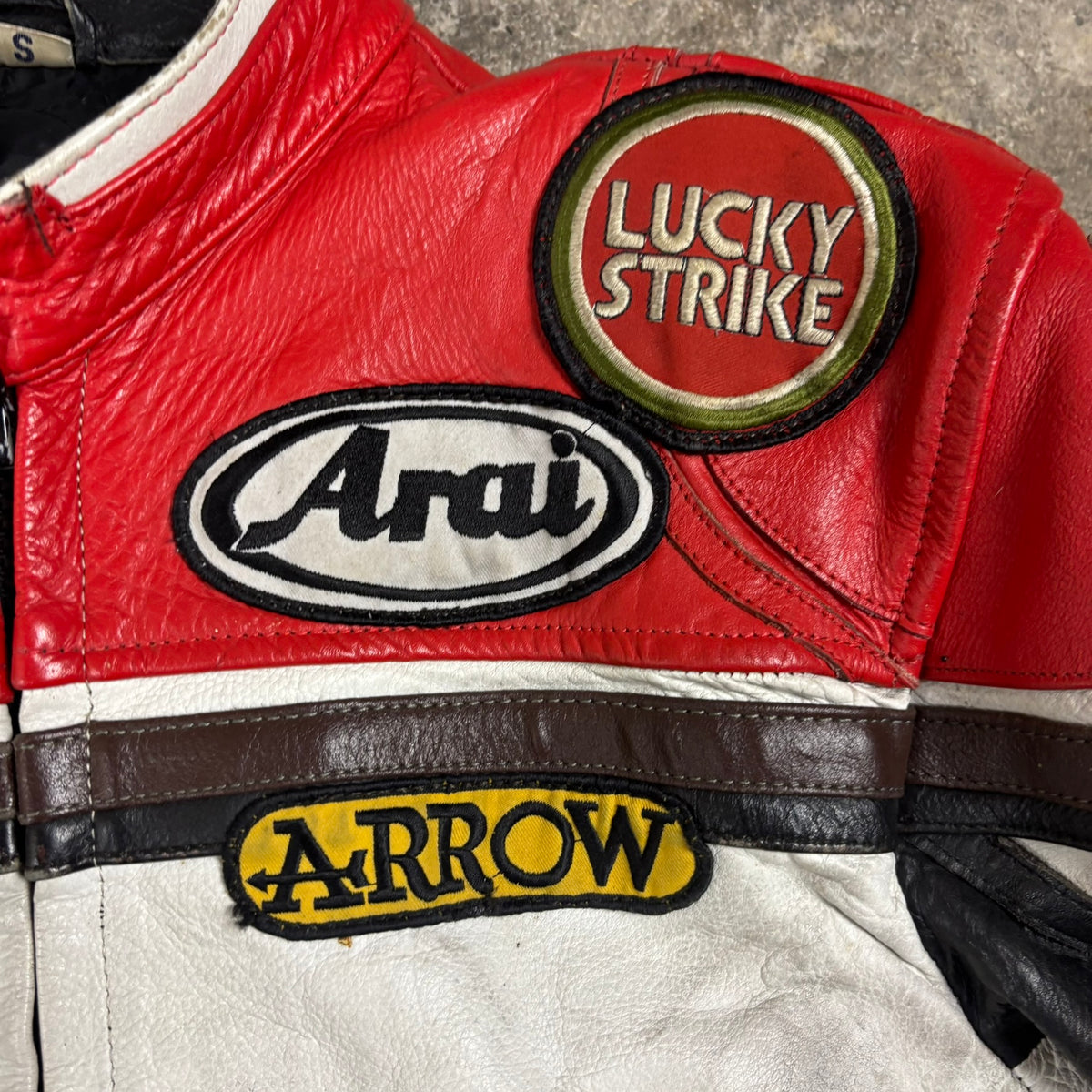 Veste en cuir Lucki Strike Kevin Scwantz 1993